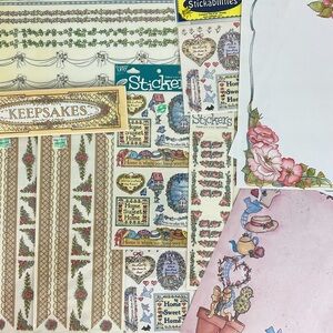 90s scrapbooking sticker & paper collection pen pal journal embellishments